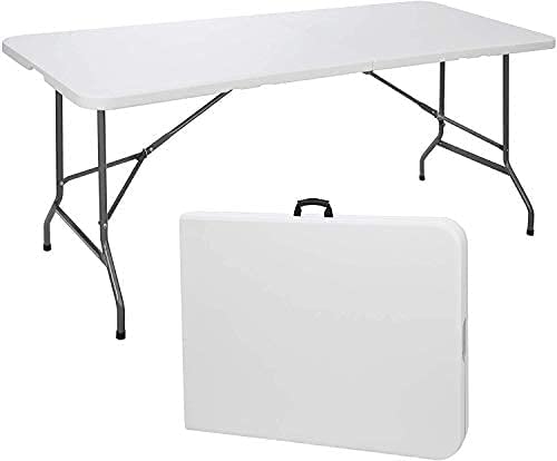 White Plastic 6ft Folding Table B137