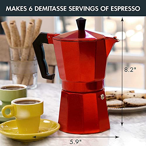 Black 6 Cup Stovetop Espresso Maker A9378