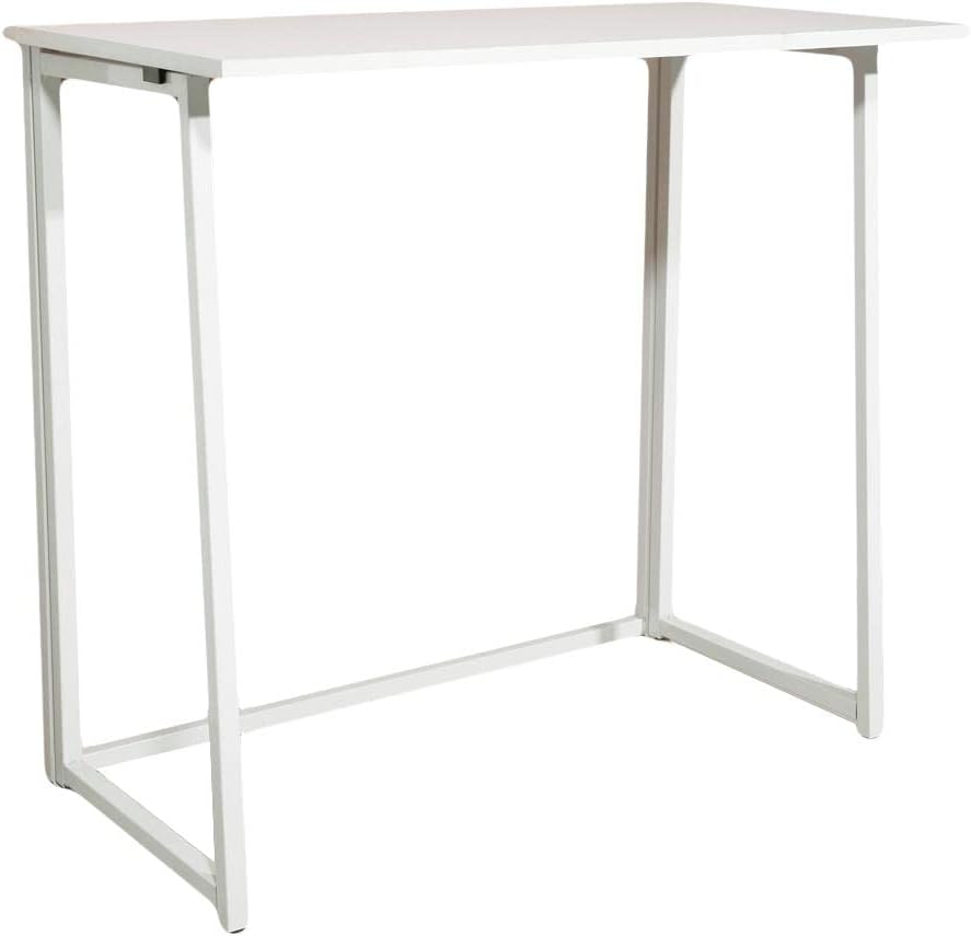 White Compact Folding Computer Desk H100693