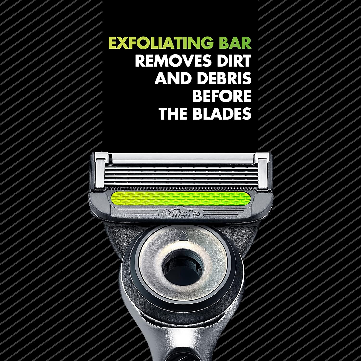 Razors with Exfoliating Bar, Shaving Kit, Includes 1 Handle, 4 Razor Blade Refills, 1 Premium Magnetic Stand A215543