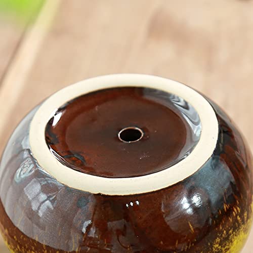 4×3 inch Ceramic Mini Plant Pots with Drainage White K567