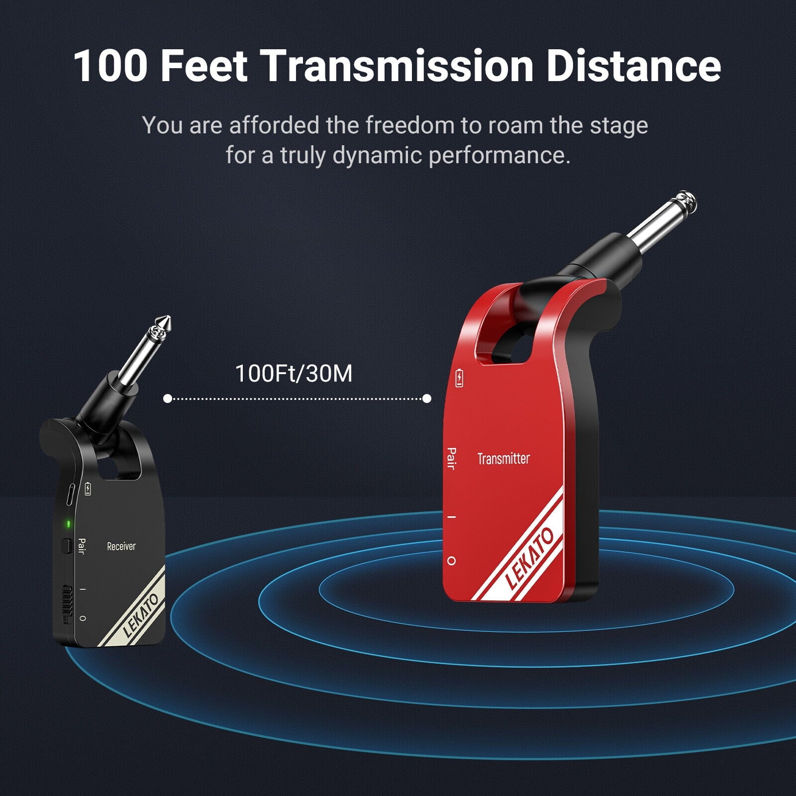 2.4GHz Wireless Guitar Transmitter Receiver System O9917