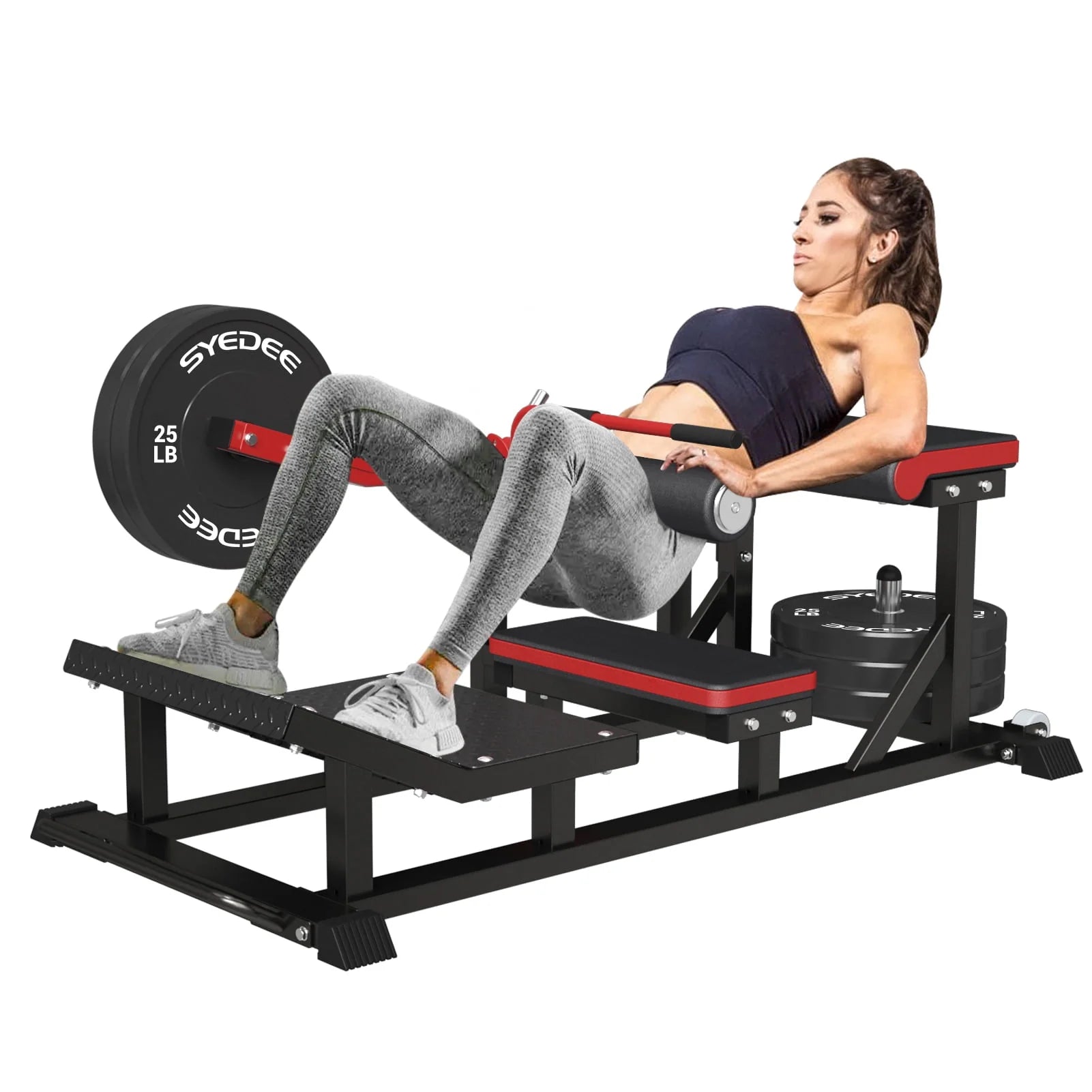 Red Heavy Duty Plate-Loaded Hip Thrust Machine A3116