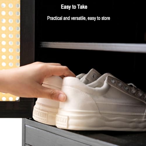 Bamboo Narrow Shoe Storage Cabinet with Doors Z414