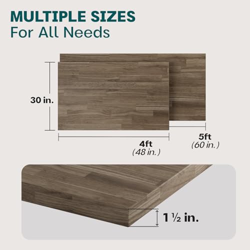 Walnut Solid Wood Butcher Block Countertop, 3ft L x 25"W x 1.5in Thick T185086