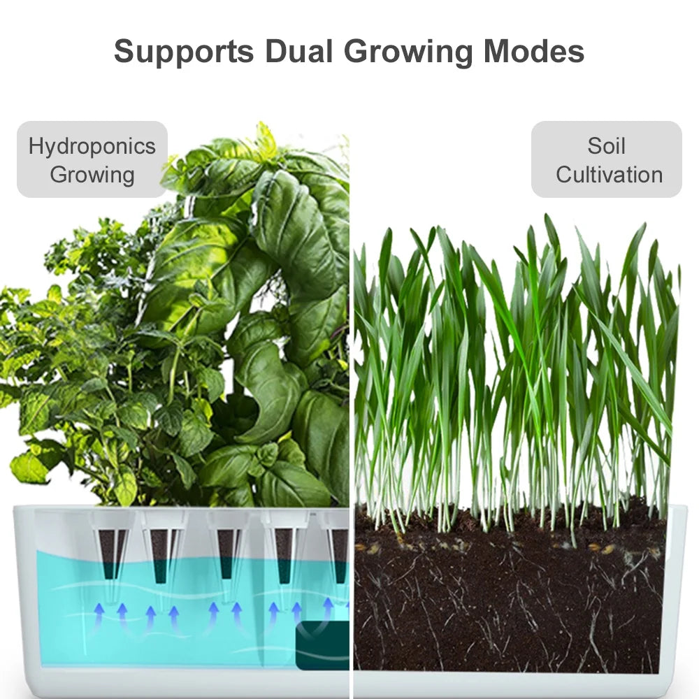 9 Pods Hydroponic Growing System with Grow Lights E17607