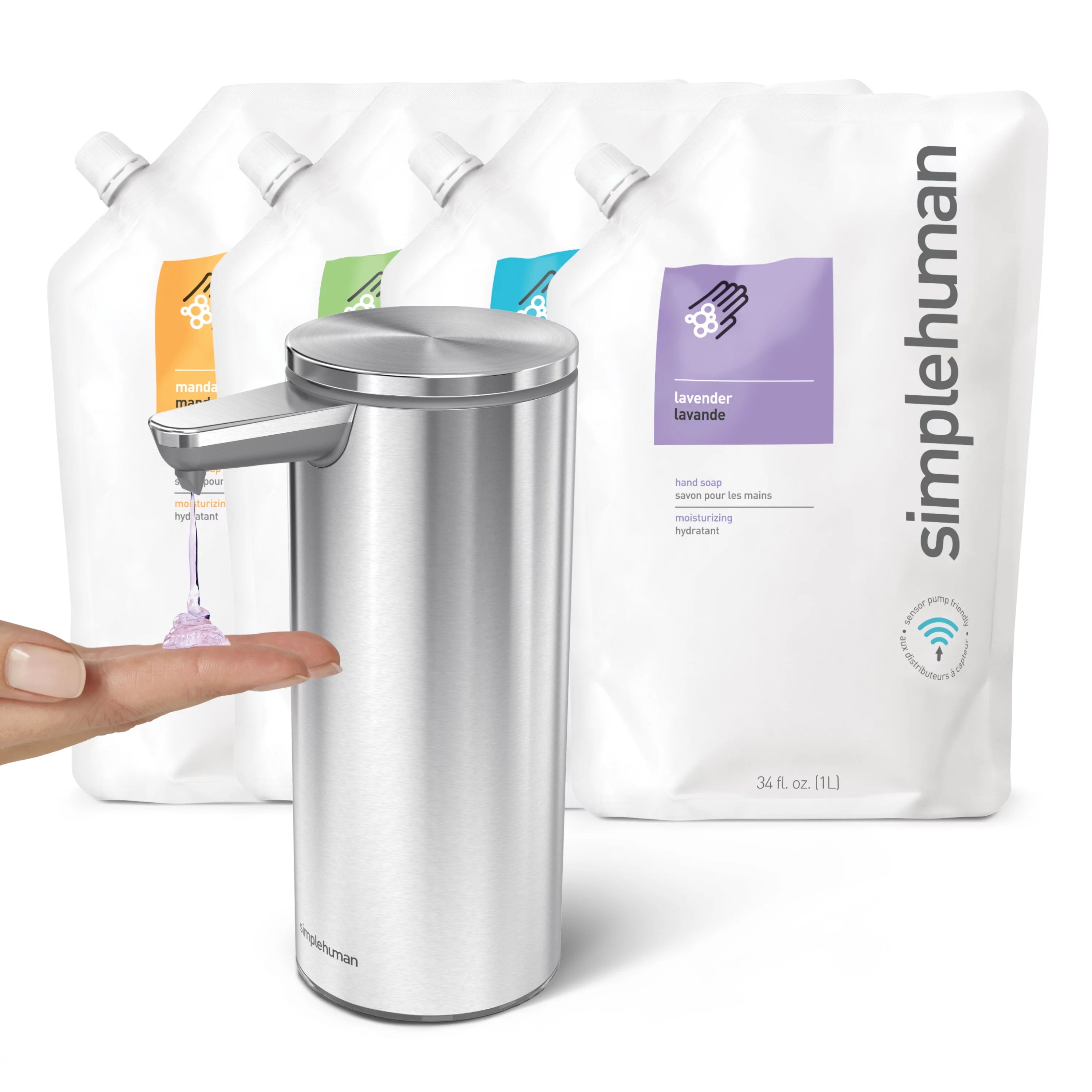 Lavender Liquid Hand Soap Refill Pouch, 34 Fl Oz (Pack of 6) T5810
