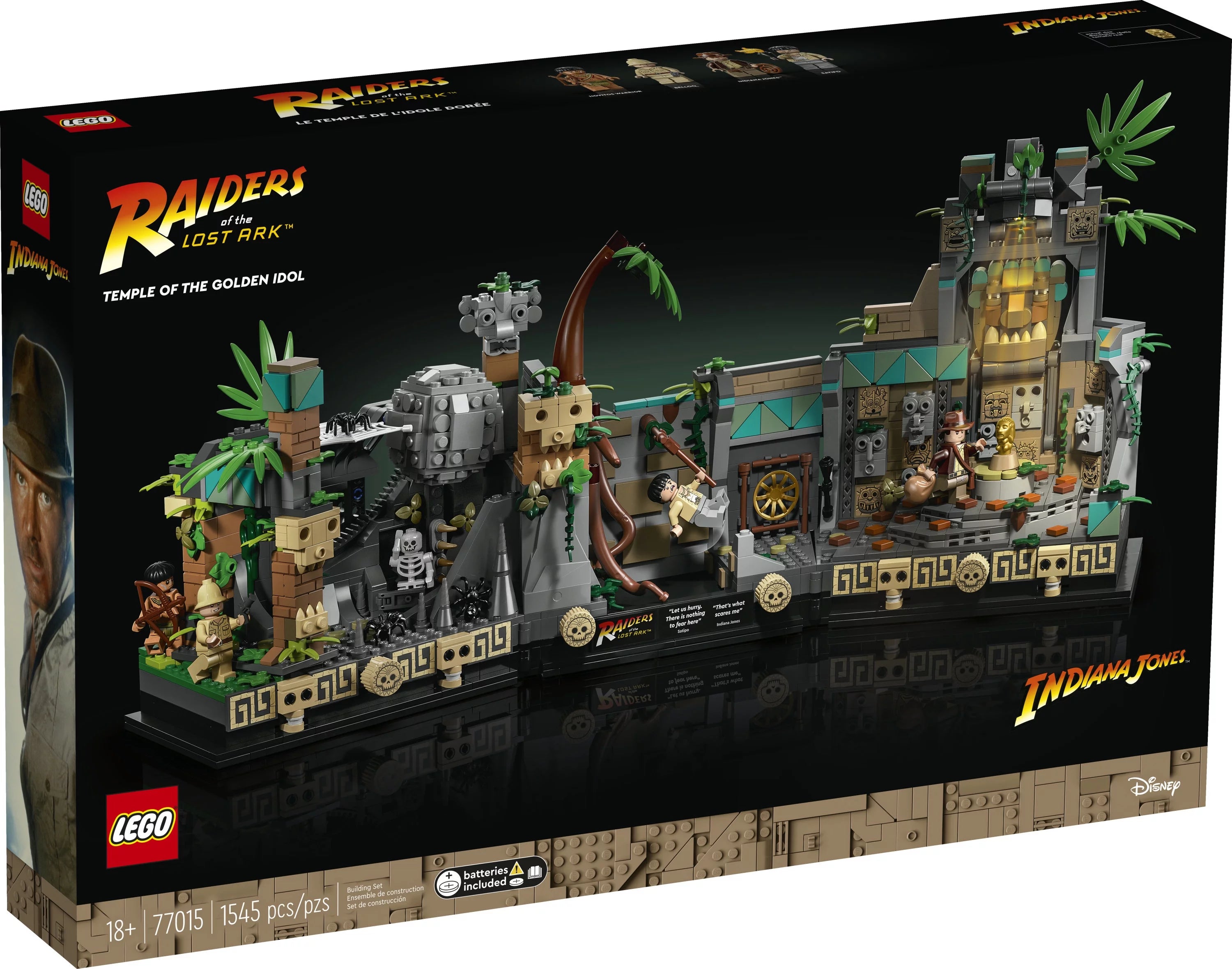 LEGO Indiana Jones Temple of the Golden Idol 77015 Building Project, includes 4 minifigures X587