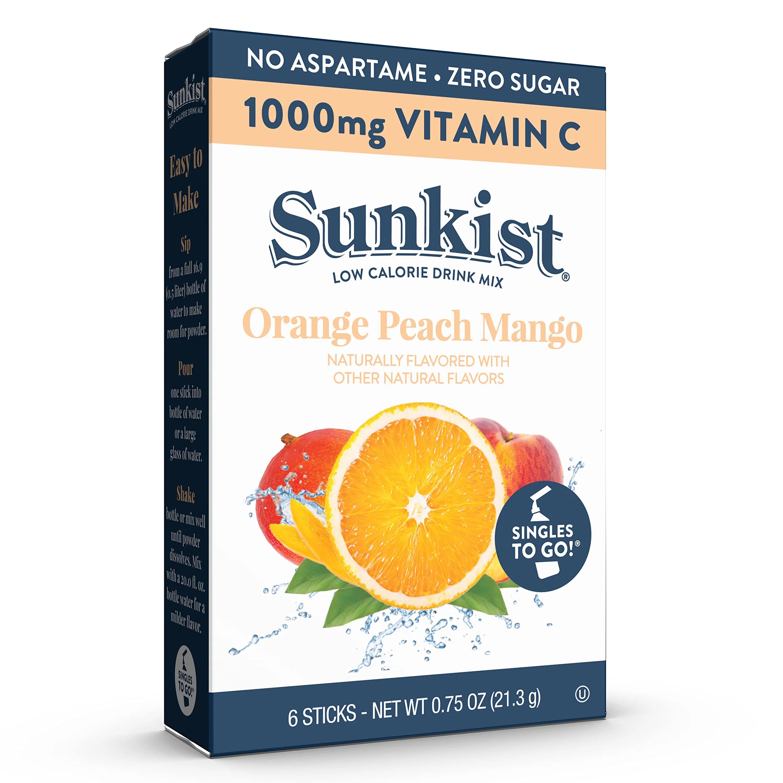 Orange Peach Mango Powdered Drink Packets, 6-Count Per Box J73902