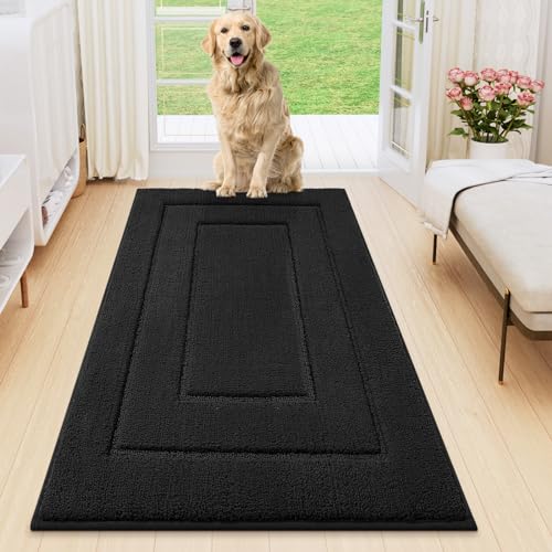 Grey 36x24 Inches Washable Dog Door Mat Z8890