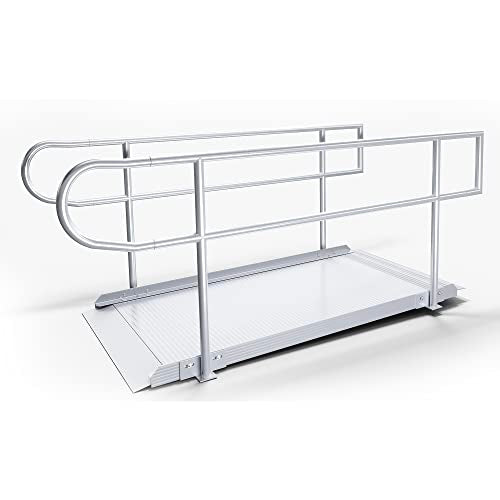 36-inch Wide Aluminum Wheelchair Ramp with Handrails, 72 inches K9839