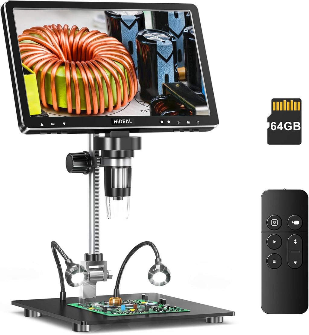 HDMI Digital Microscope 1500X HD IPS Screen 20MP Coin Microscope Magnifier with Light A30009
