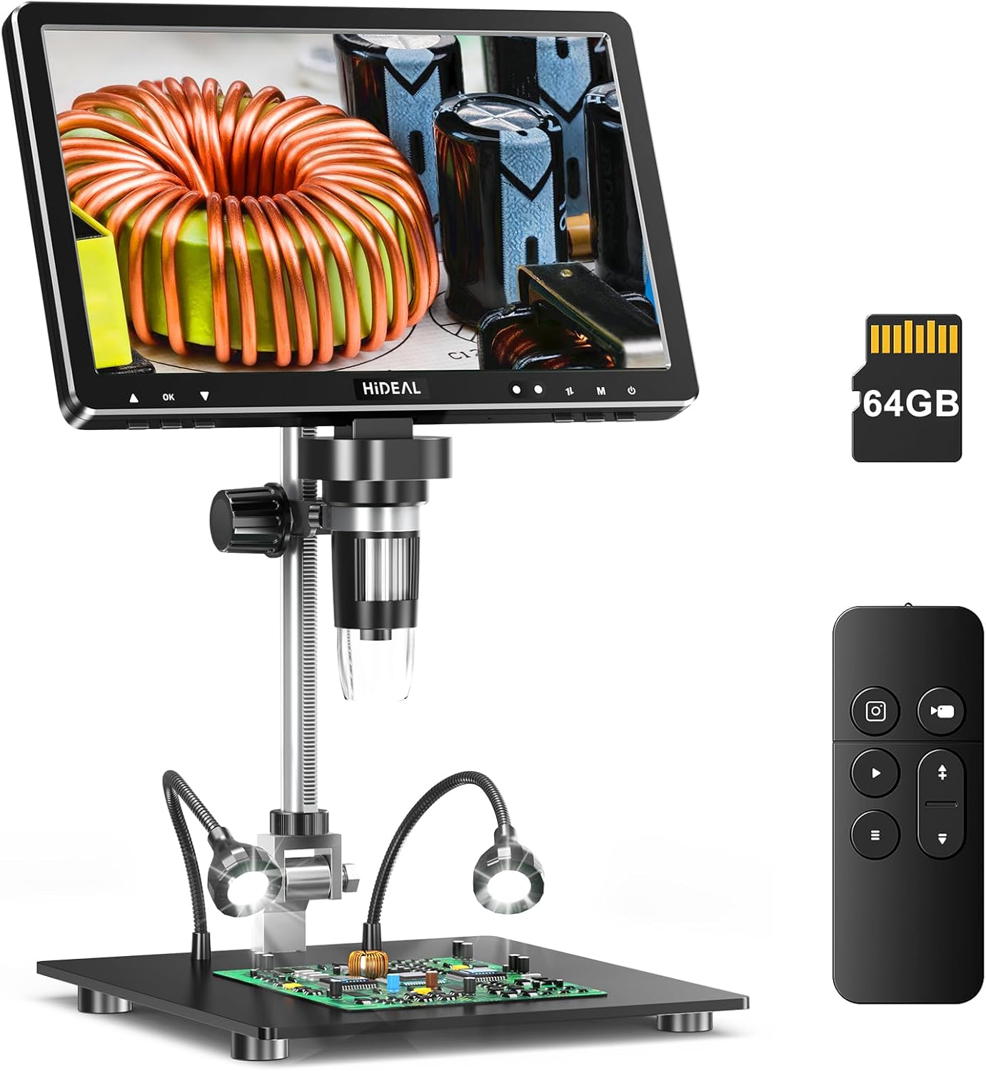 HDMI Digital Microscope 1500X HD IPS Screen 20MP Coin Microscope Magnifier with Light A30009