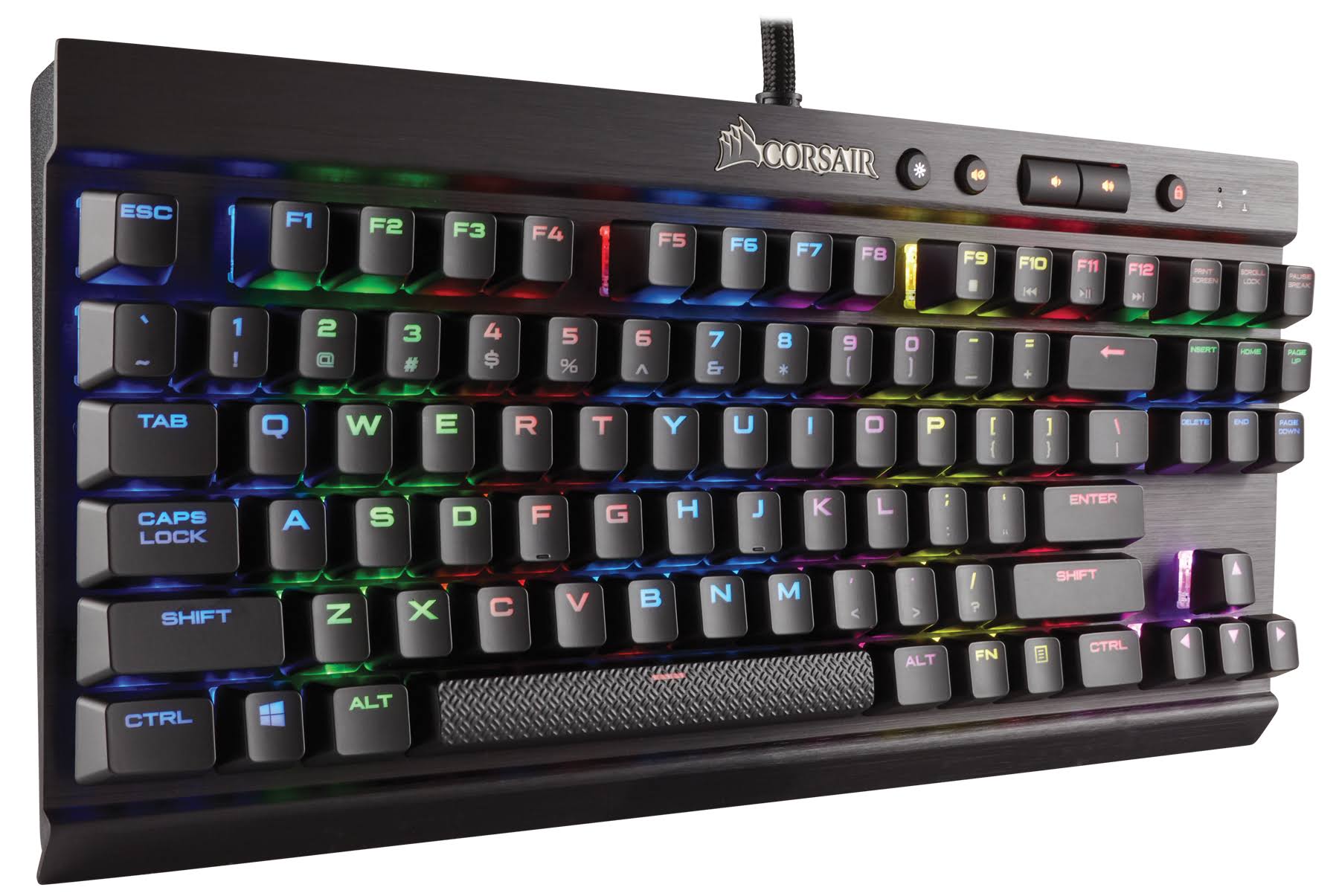 Compact Mechanical Gaming Keyboard with Cherry MX Speed RGB J408573