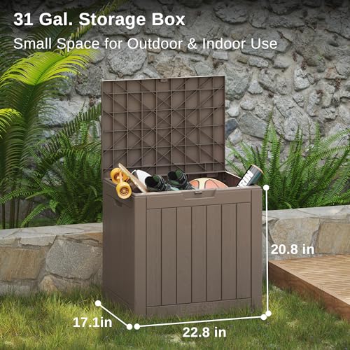 Grey 31 Gallon Outdoor Storage Box P944