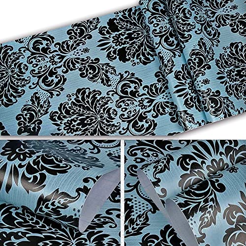 Damask Peel and Stick Wallpaper 17.7" x 32.8ft Vinyl Roll B284