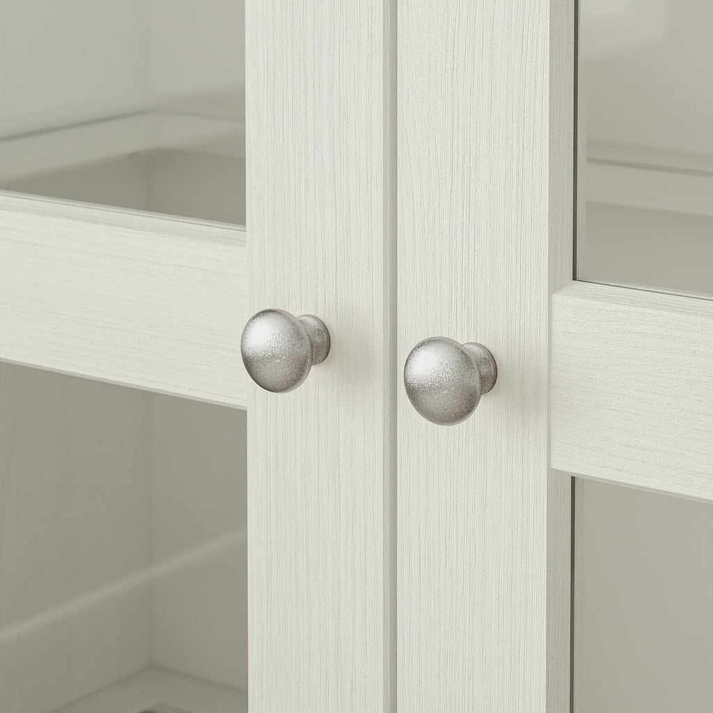 White Glass-Door Cabinet X265242