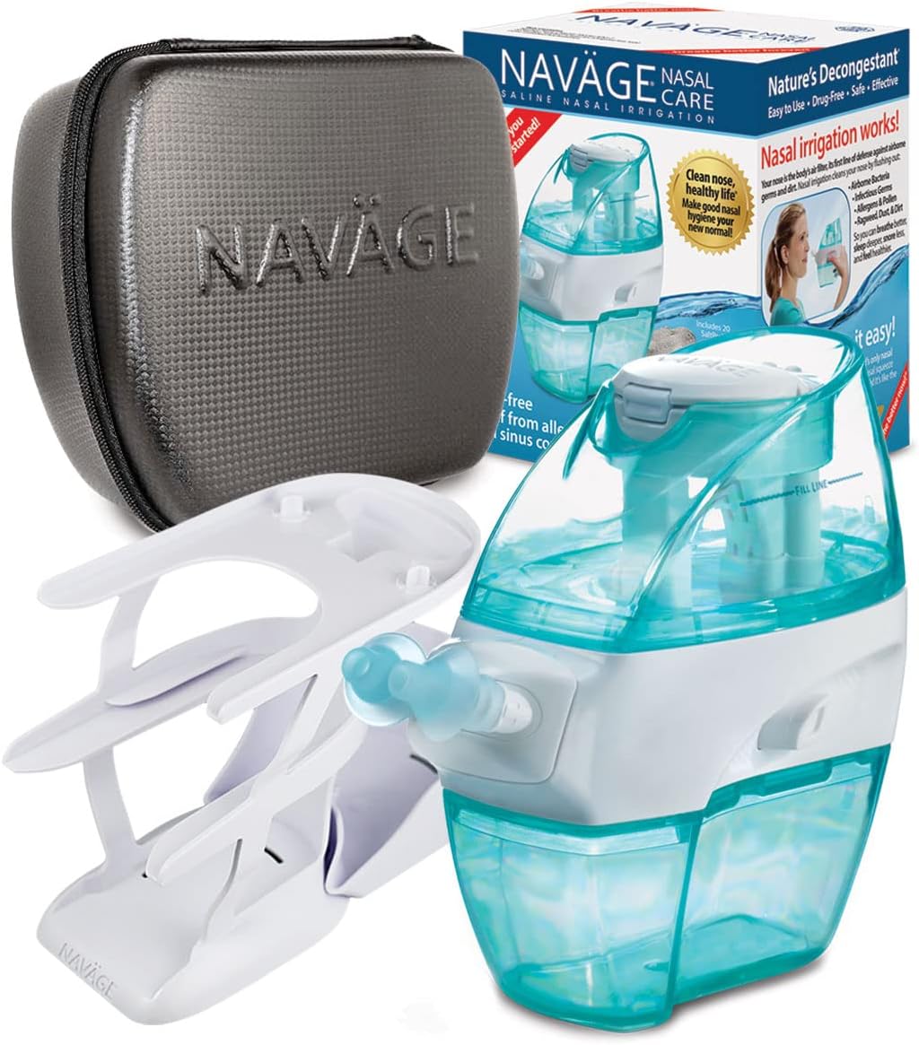 Nasal Irrigation System with 30 SaltPods and Black Travel Case C422