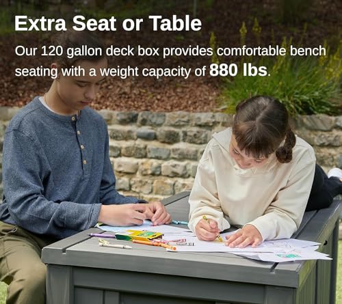Grey 31 Gallon Outdoor Storage Box P944