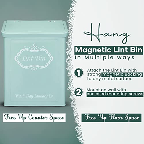 Magnetic Wall Mount Metal Lint Bin T4060