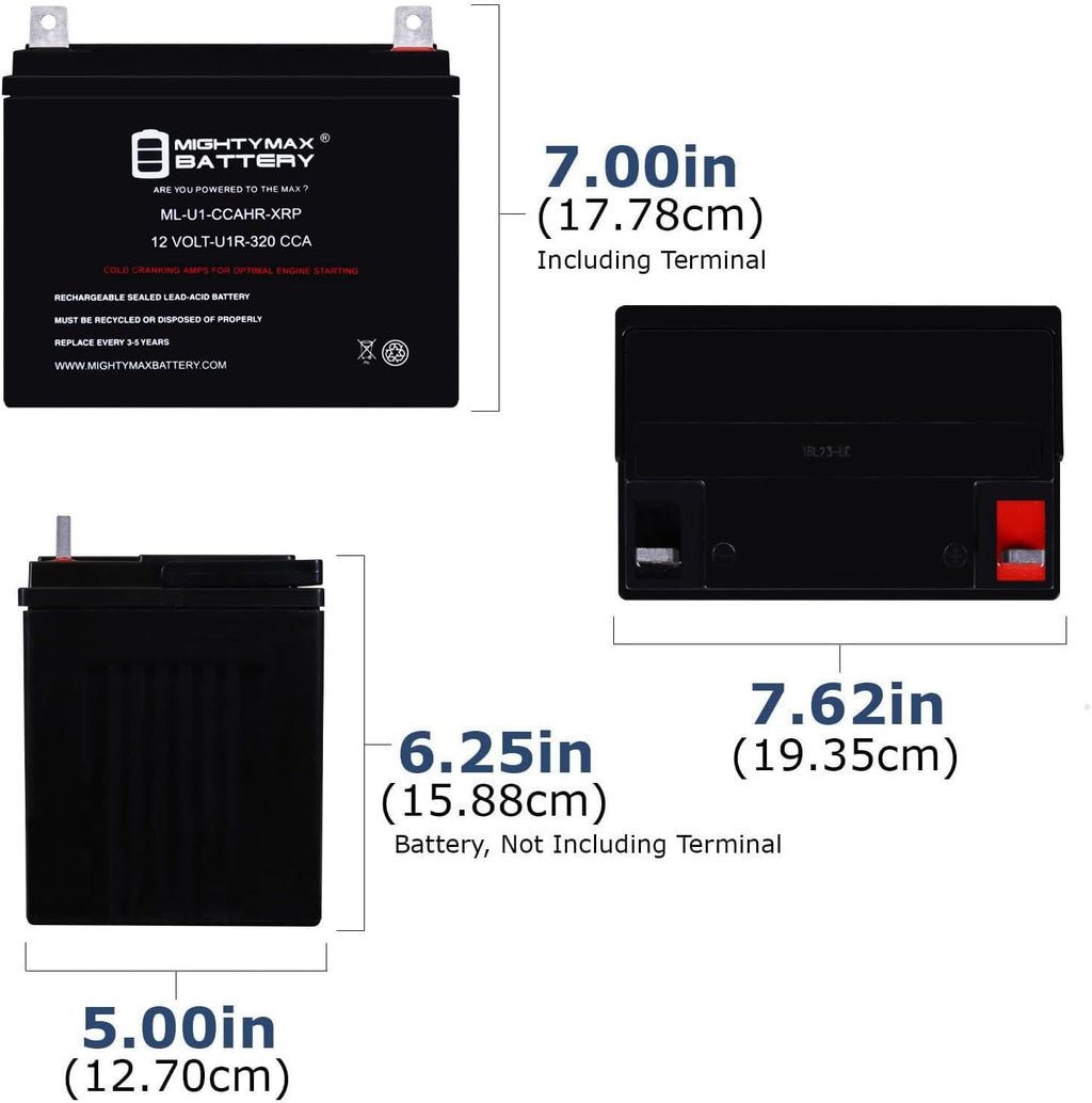 12V 320CCA Replacement Battery M800