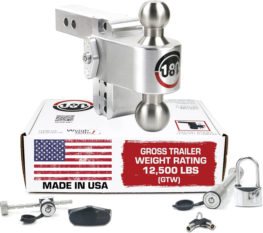 Aluminum Adjustable 8" Drop Stainless Steel Ball for 2" Receiver R6573