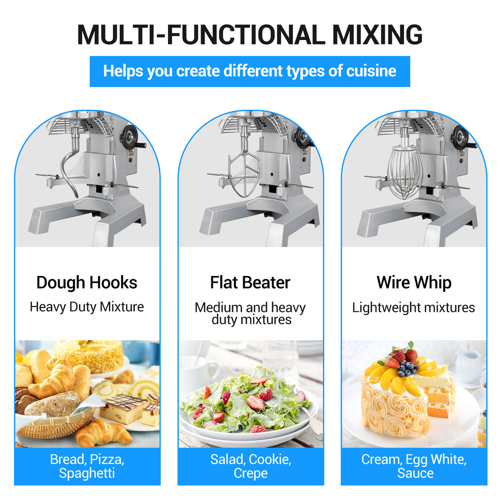 3-Speed Commercial Stand Mixer 10qt 500W C85303