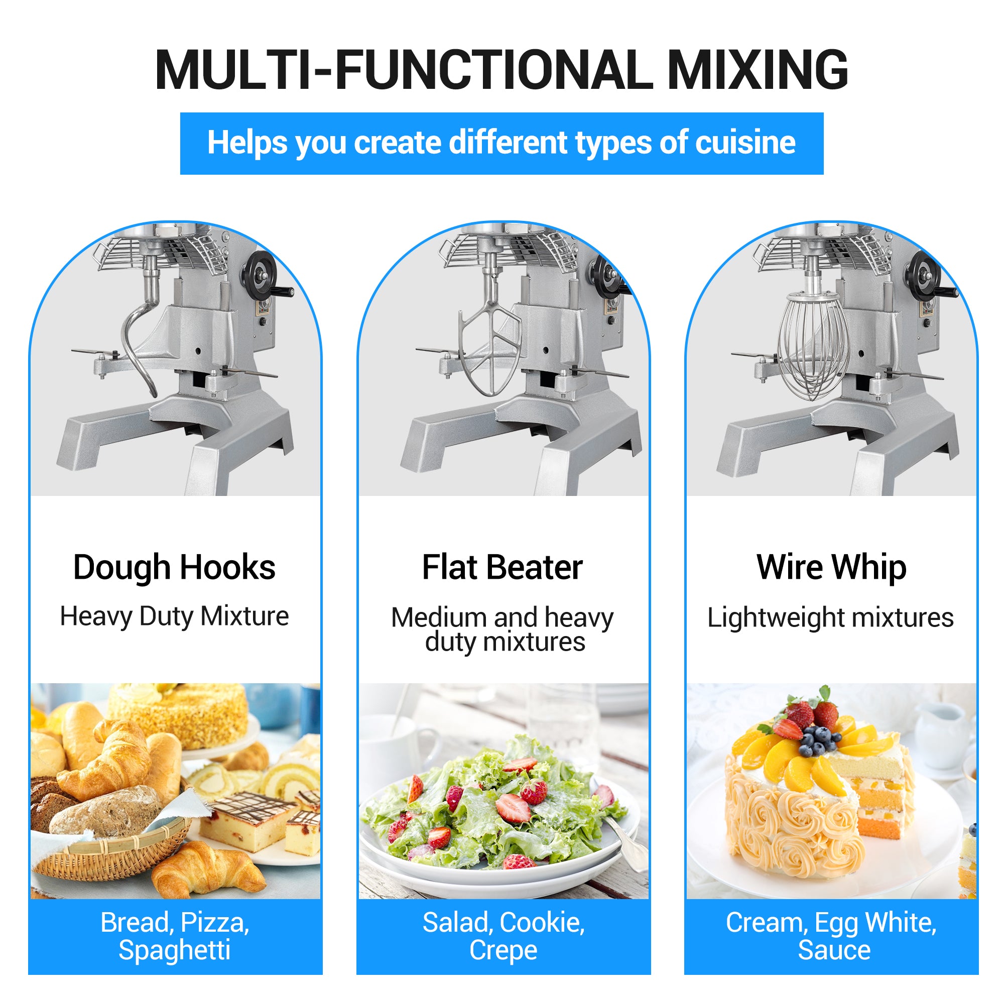3-Speed Commercial Stand Mixer 10qt 500W C85303