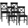 Black Wooden Dining Chairs Set of 4 G2524