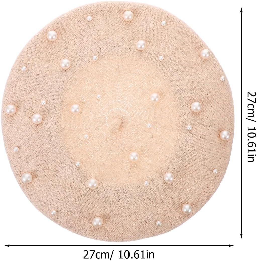 Beige Cashmere Wool Beret Q9643