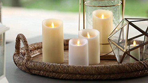 Flameless Candles Set of 3, Ivory, Real Wax R409