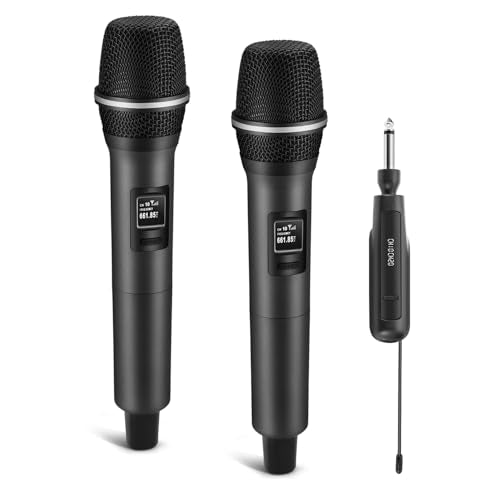 Dual Handheld Dynamic Wireless Microphone with Rechargeable Receiver E67333