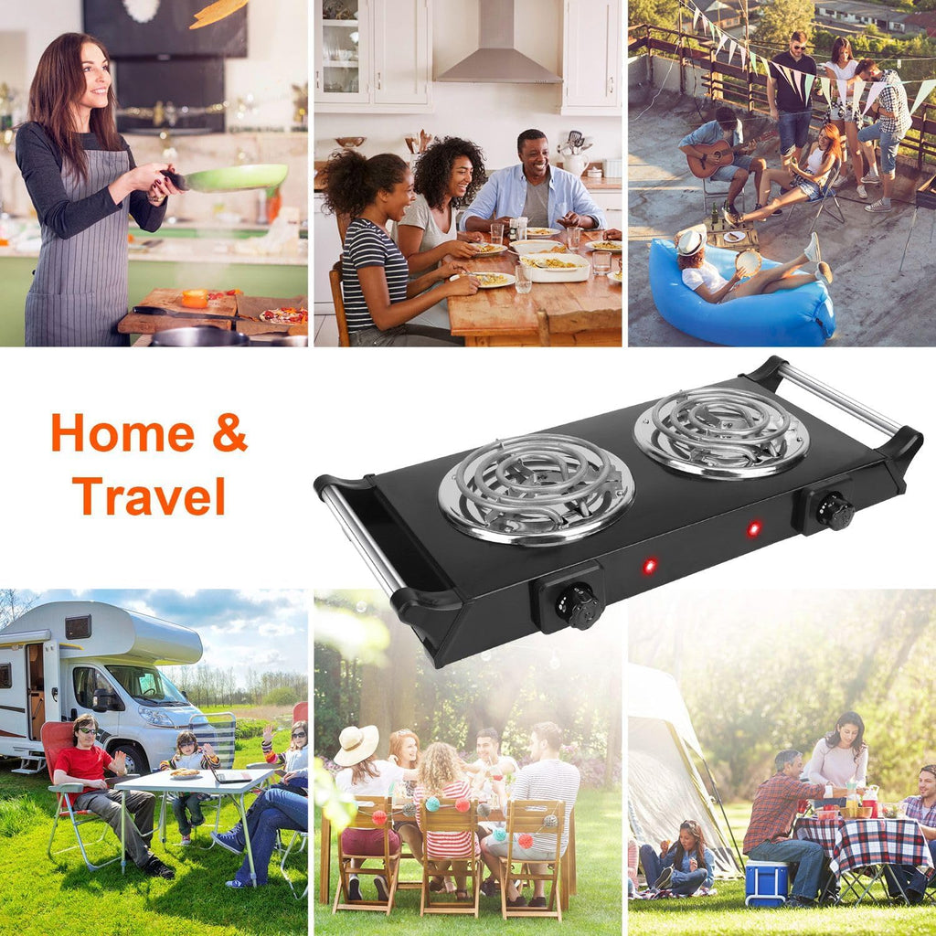 2000W Portable Double Coil Electric Hot Plate B7435