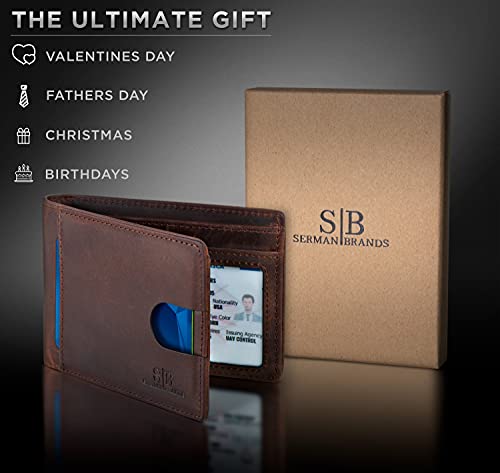 RFID Blocking Genuine Leather Bifold Wallet X717606
