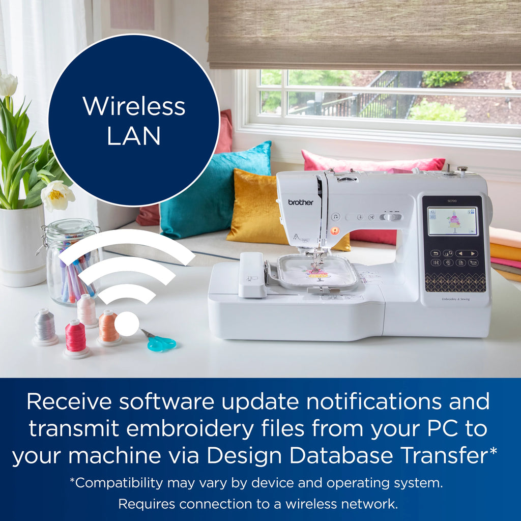 Computerized Sewing & Embroidery Machine with Built-in Designs & Wireless Connectivity O6053
