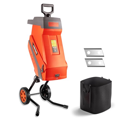 Electric Wood Chipper with Collection Bag, 1.7 Inch Cutting Capacity C726