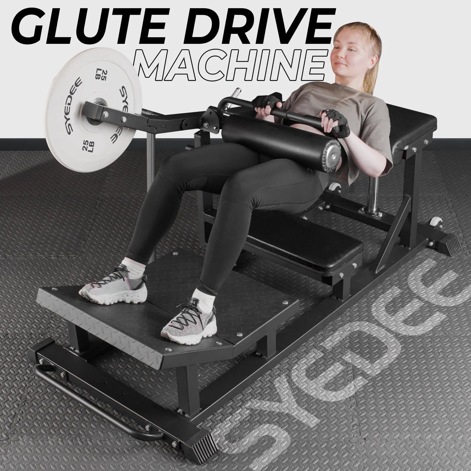 Red Heavy Duty Plate-Loaded Hip Thrust Machine A3116