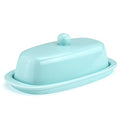 8 Inch White Ceramic Butter Dish with Lid M74633