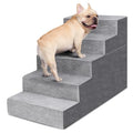 Grey 5-Step High-Density Foam Dog Stairs X183