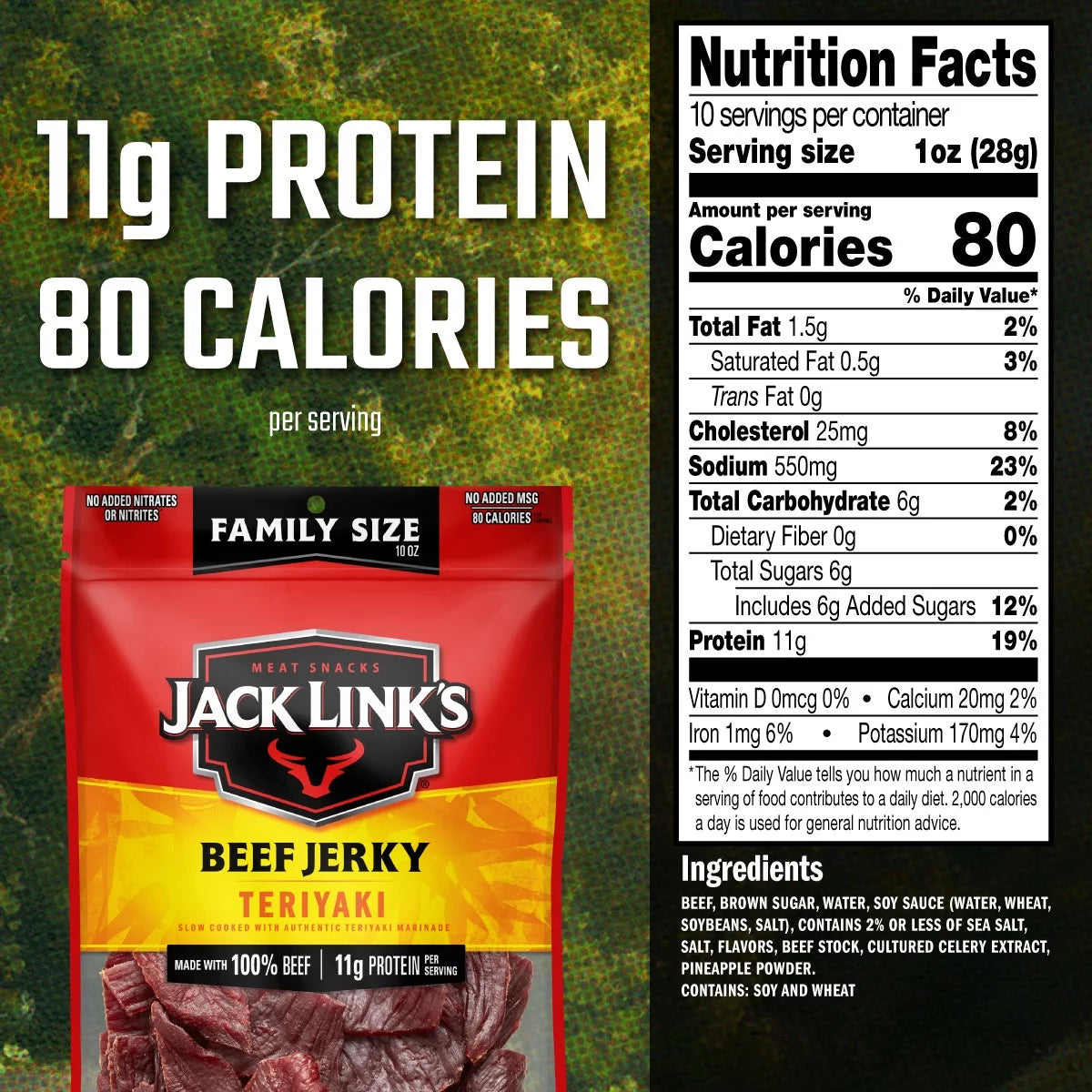 10oz Beef Teriyaki Jerky I718