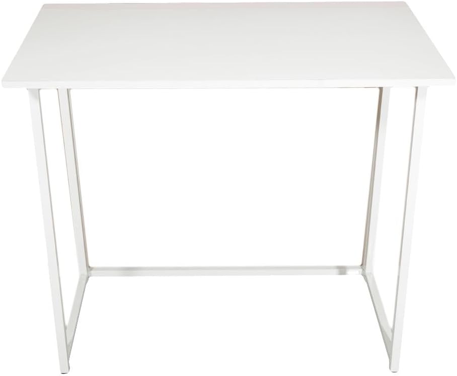 White Compact Folding Computer Desk H100693