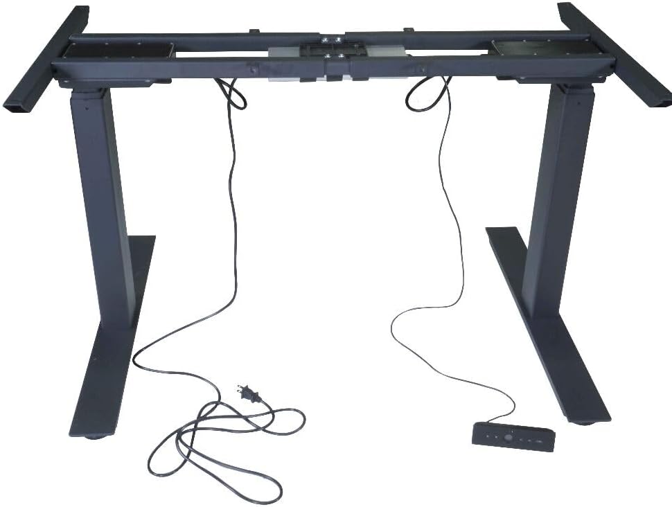Dual Motor Electric Adjustable Height Standing Desk Frame 50" H 63" W E7084