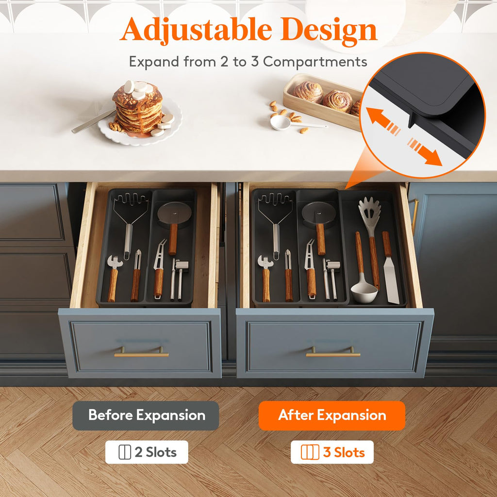Black Expandable Cutlery Tray I9210