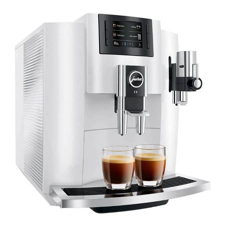 Piano White Automatic Espresso Machine with Glass Milk Container L866969
