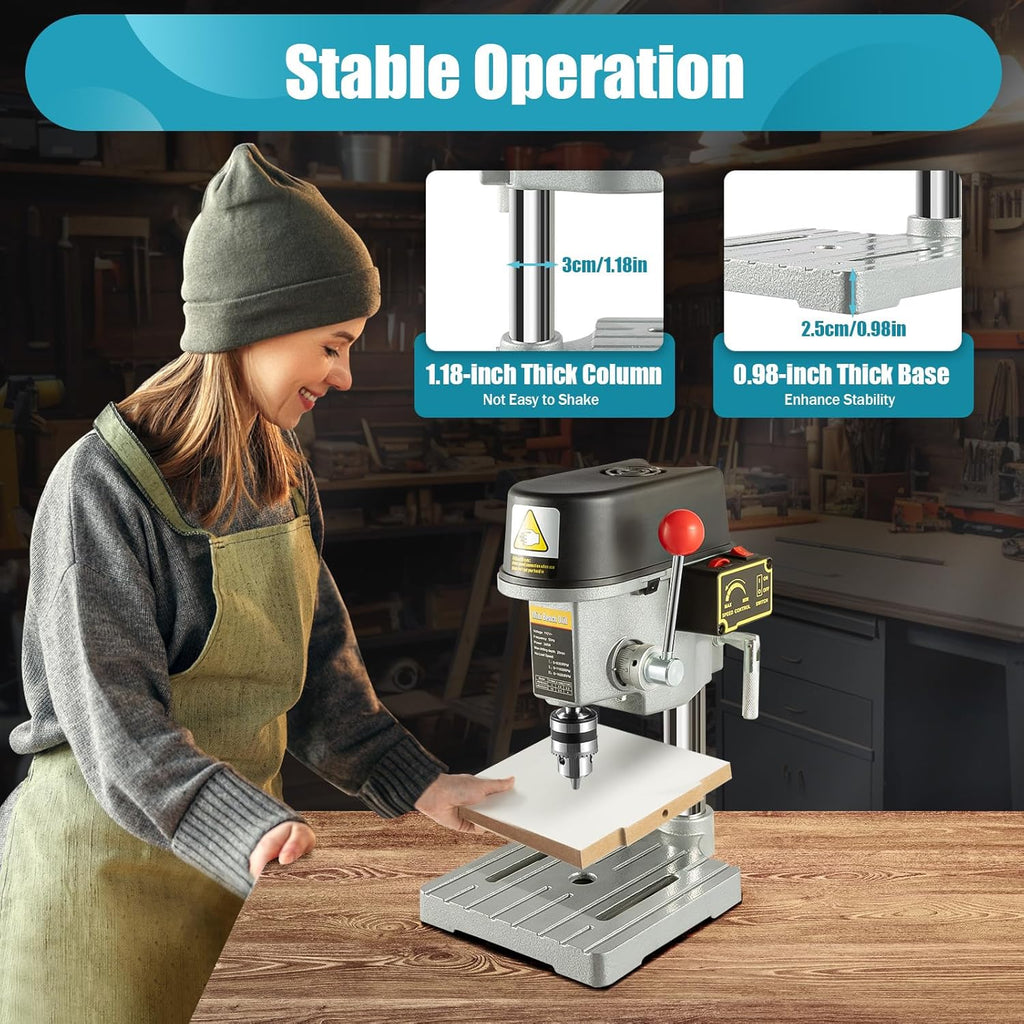 3-Speed Adjustable Benchtop Drill Press S362363