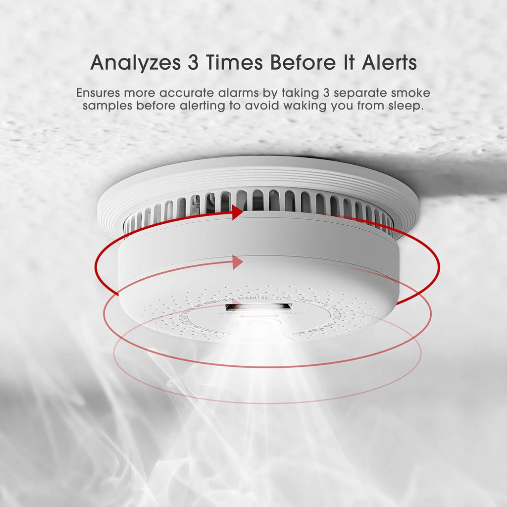 10-Year Battery Smoke Detector with Escape Light M12715