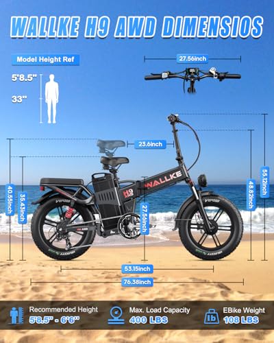 20" Fat Tire Folding Full Suspension Electric Bike P276