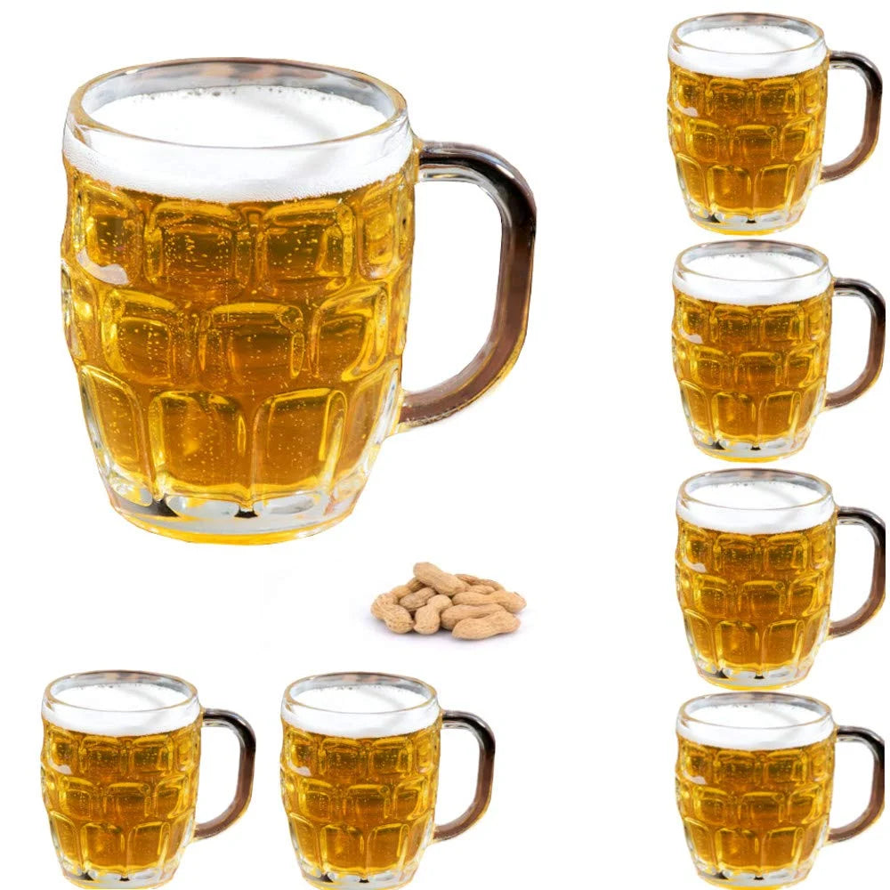 16 oz Clear Beer Glass Mug Set of 6 G6085