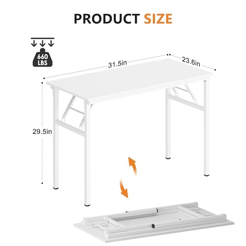 White Folding Desk 31.5x15.7inch C803700