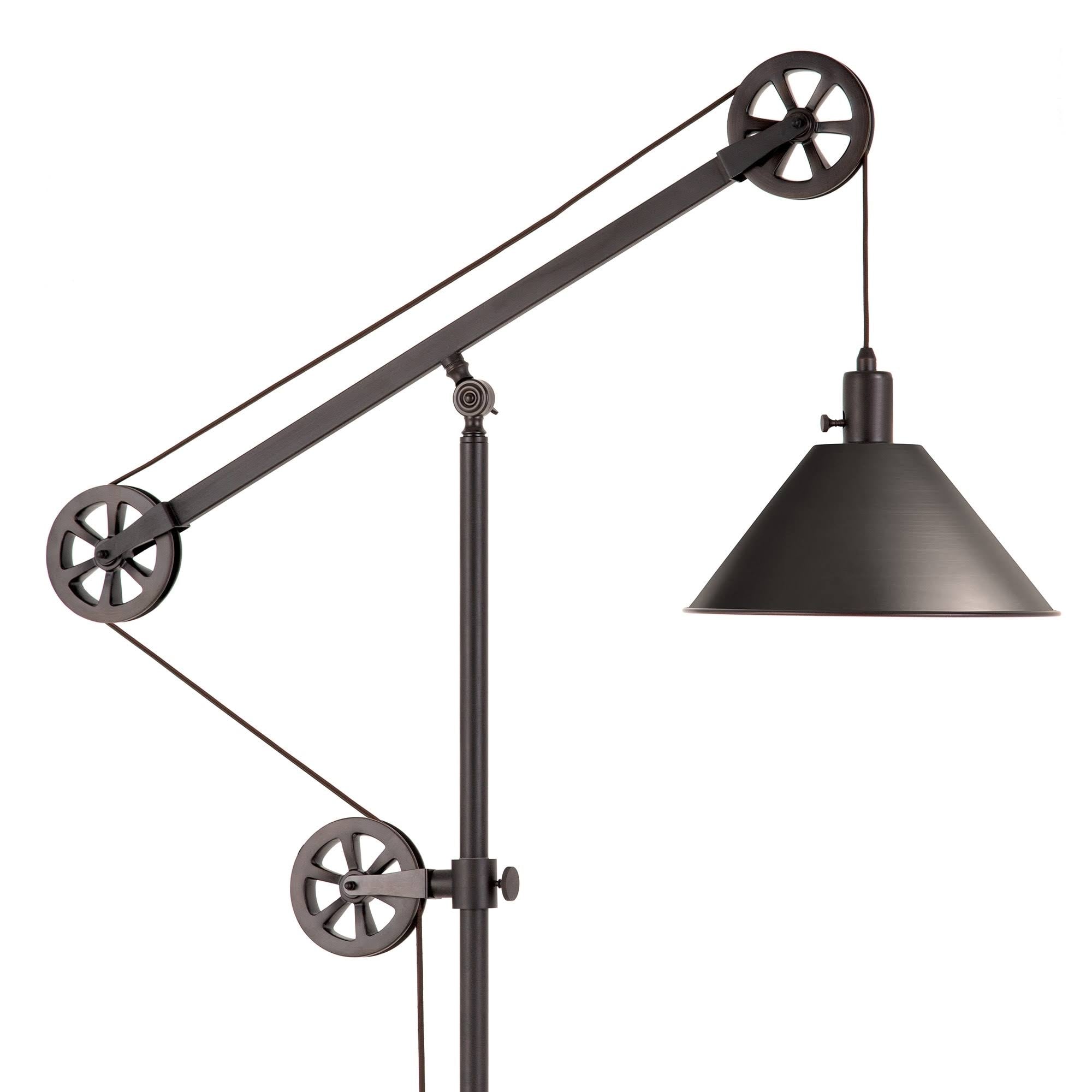 Blackened Bronze Floor Lamp with Pulley System S8576